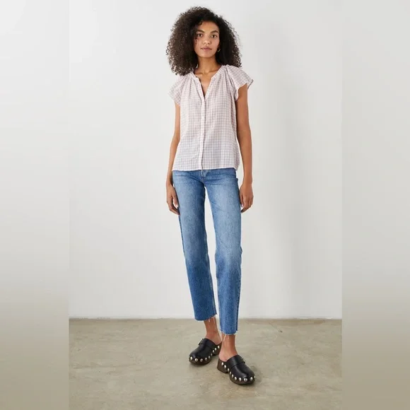 Rails Alena Top in Soft Rose Check (L) - Picture 2 of 14